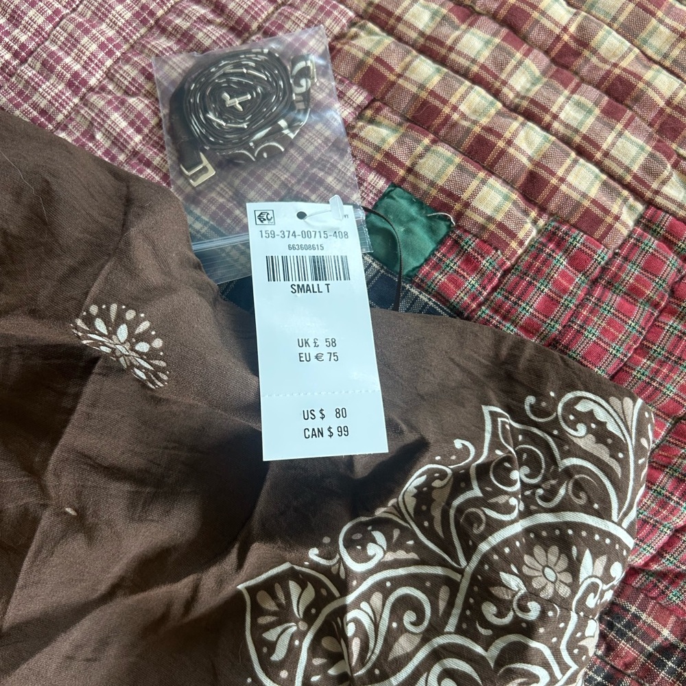 Abercrombie & Fitch Strapless Brown Medallion Mini Dress - Picture 6 of 6